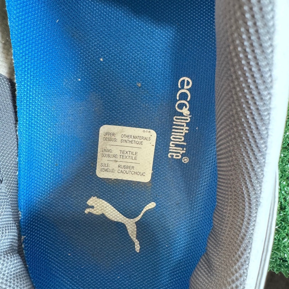 Puma Amp Mens Golf Shoes White Blue 186487-04 Size 11 Low Top - Picture 4 of 11